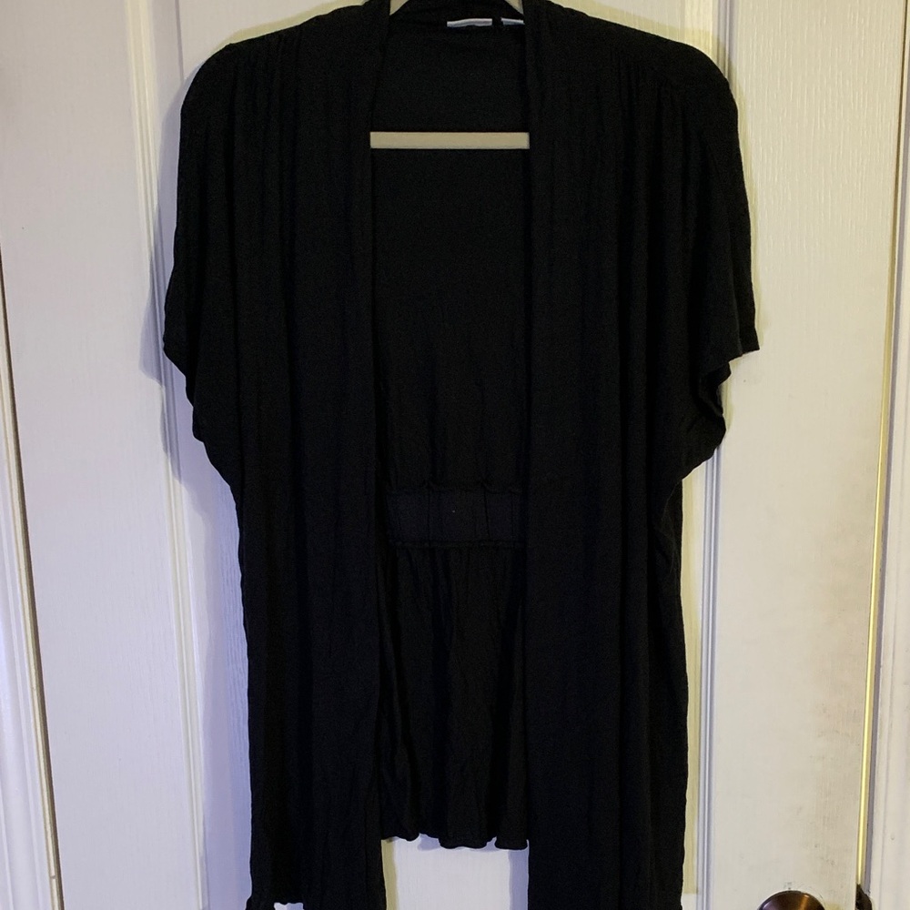 Cato Classic Black Draped Cardigan